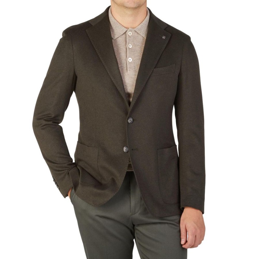 Clothing Tagliatore  | Dark Green Wool Cashmere Vesuvio Blazer